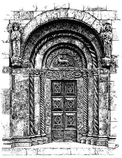 NORTH DOOR OF WESTERN FAÇADE, CATHEDRAL, ZARA 