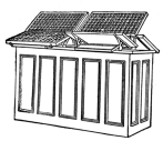 Fig. 27. Polhemus Cabinet, working side, lower case on tilting brackets.