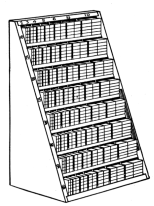 Fig. 35. Furniture Cabinet for labor-saving fonts of wood or metal furniture.