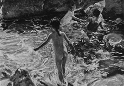 In the Metropolitan Museum of Art.  The Bath—Jávea  From a painting by Sorolla