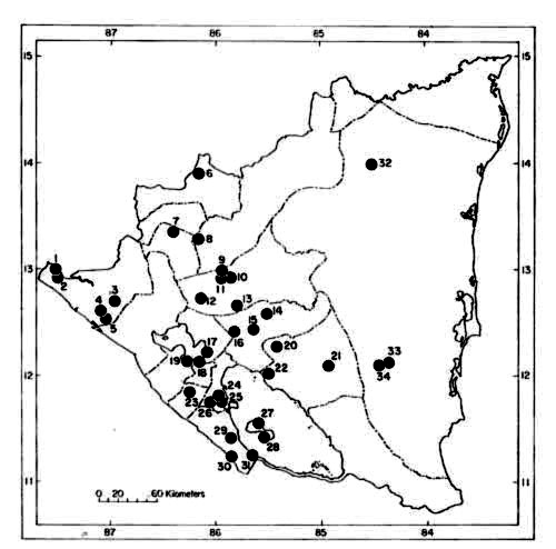 Map of Nicaragua