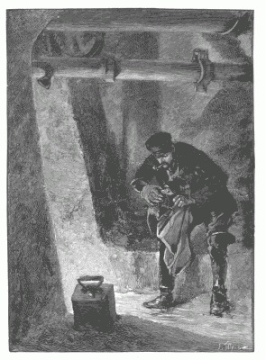 UNDERGROUND PARIS: LICENSED RAT-CATCHER IN A SEWER. After a design by G. Amato. Henri Dayre: Chasseur de rats de la Ville de Paris, fournisseur de toutes les Sociétés de France et de l'Étranger.