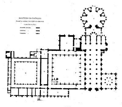 CONVENTO DA BATALHA—Planta geral.