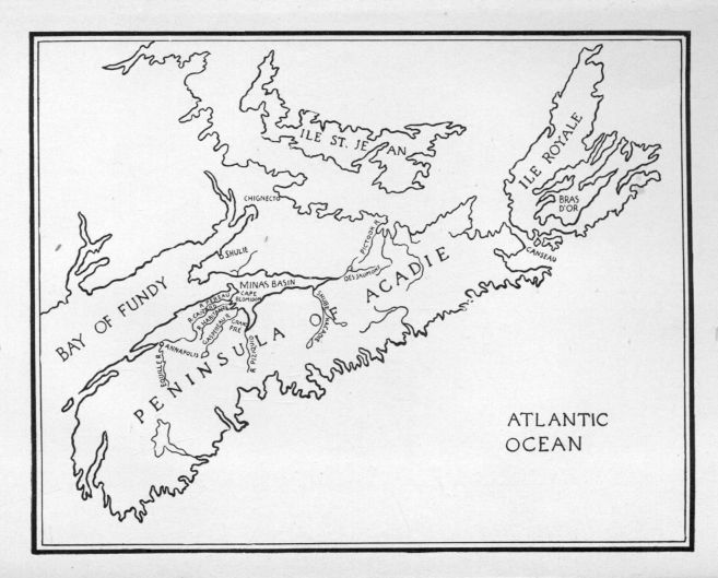 Map of Peninsula of Acadie (Nova Scotia)