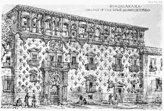 PLATE 78 GUADALAXARA PALACE OF THE DUQUÉ DEL INFANTADO MDW 1869