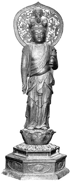 Bronzen standbeeld van Kwannon, de godin der barmhartigheid. 1175–77 n. Chr.