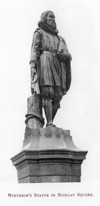Winthrop's Statue in Scollay Square.