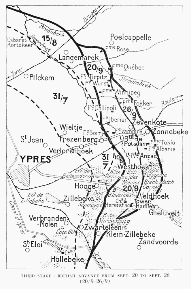 THIRD STAGE: BRITISH ADVANCE FROM SEPT. 20 TO SEPT. 26 (20/9—26/9)