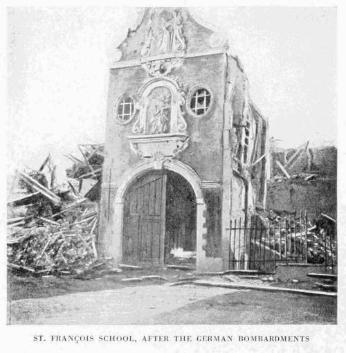 ST. FRANÇOIS SCHOOL, AFTER THE GERMAN BOMBARDMENTS