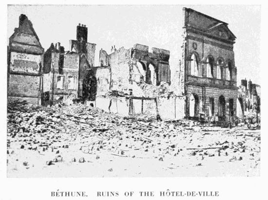 BÉTHUNE. RUINS OF THE HÔTEL-DE-VILLE