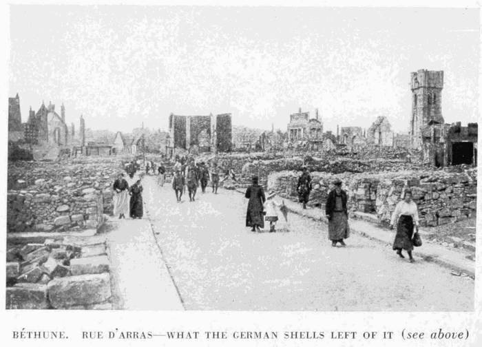 BÉTHUNE. RUE D'ARRAS—WHAT THE GERMAN SHELLS LEFT OF IT (see above)