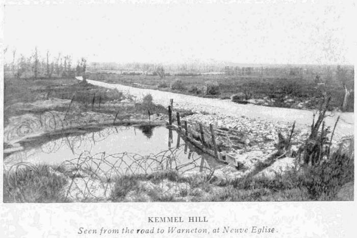 KEMMEL HILL Seen from the road to Warneton, at Neuve Eglise.