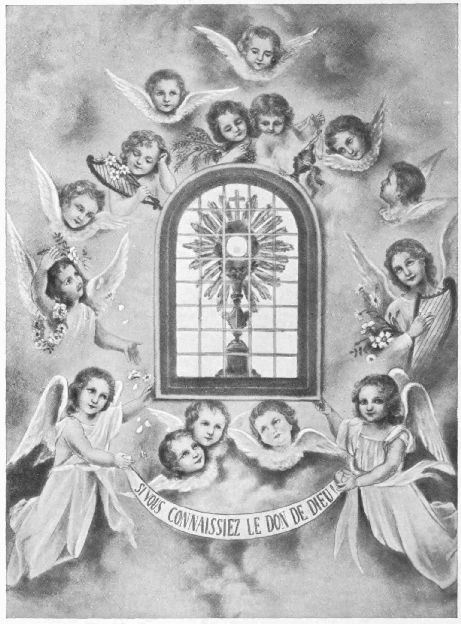 SI VOUS CONNAISSIEZ LE DON DE DIEU!  Fresque composée et peinte par Sr Thérèse de l'Enfant-Jésus  autour du Tabernacle de l'Oratoire intérieur du Carmel.