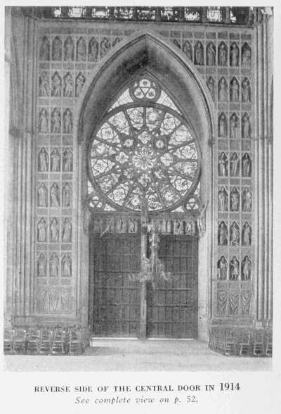 REVERSE SIDE OF THE CENTRAL DOOR IN 1914 See complete view on p. 52.