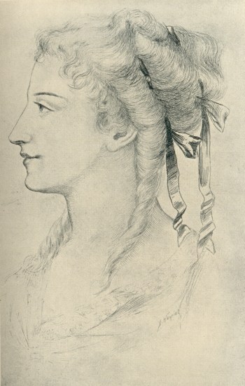 ARMANDE BÉJART From an etching by J. Hanriot, after a contemporary drawing in the collection of M. Henry Houssaye, of the Académie Française