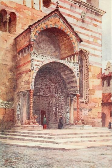 THE PORCH OF THE CATHEDRAL, VERONA