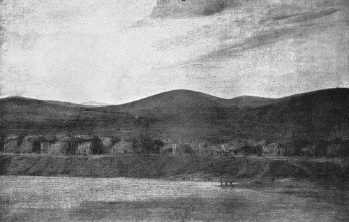 "RICCAREE VILLAGE"  George Catlin