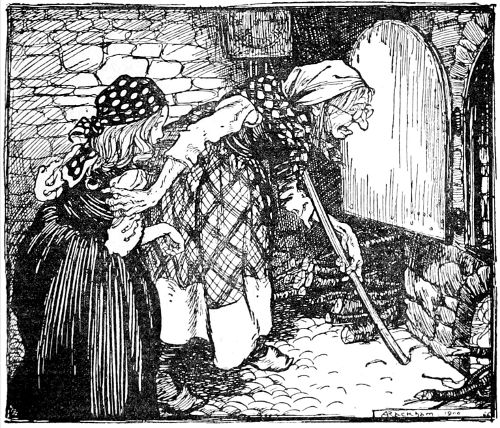 FROM MR. ARTHUR RACKHAM'S 'GRIMM'S FAIRY TALES.'  BY LEAVE OF MESSRS. FREEMANTLE.