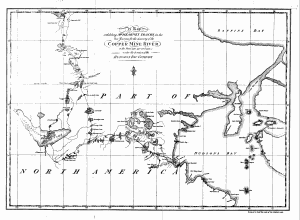 A Map exhibiting M^R. HEARNE'S TRACKS in his two Journies for the discovery of the Copper Mine River in the Years 1770, 1771 and 1772 under the direction of the Hudson's Bay Company