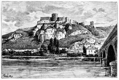 Ruines du château Gaillard. Étal actuel.