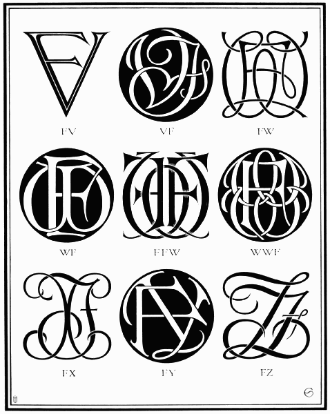 PLATE LII—FV, FW, FX, FY, FZ