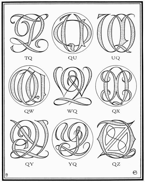 PLATE CIII—QT, QU, QW, QX, QY, QZ