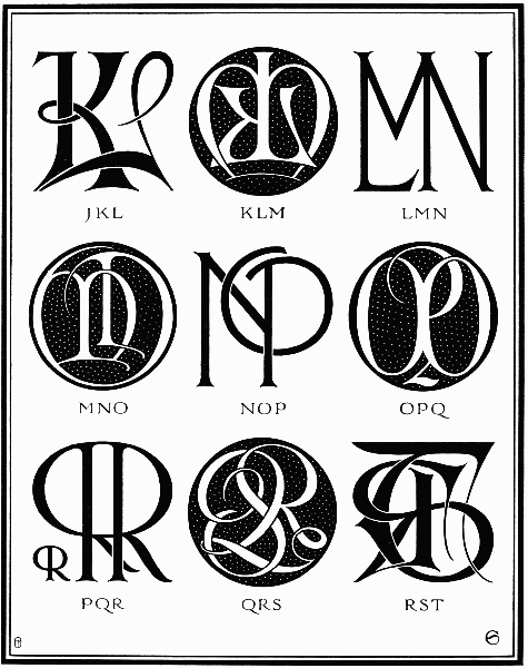 PLATE CXV—THREE-LETTER MONOGRAMS