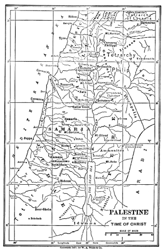 Map: PALESTINE IN THE TIME OF CHRIST