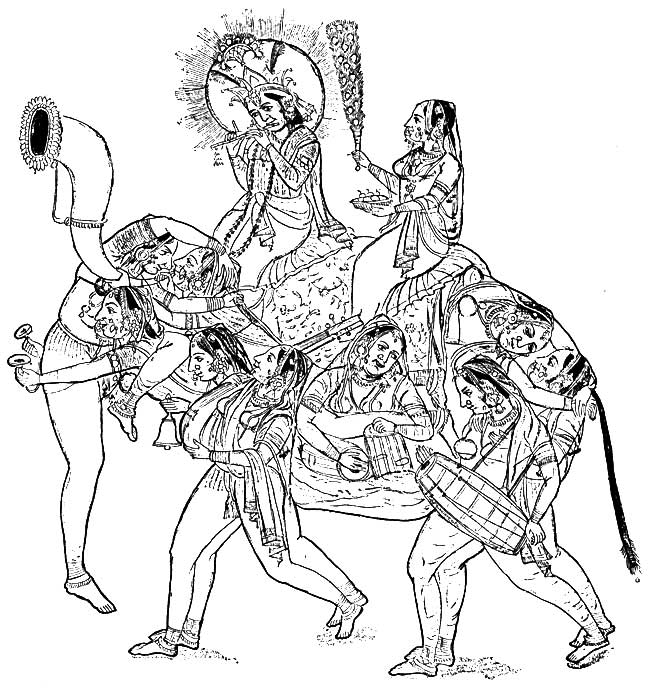 KRISHNA ON AN ELEPHANT