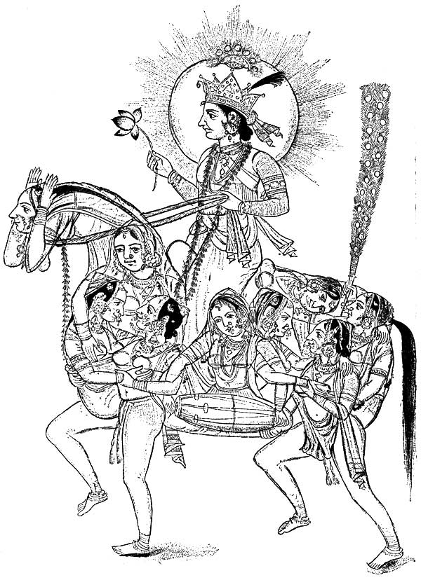 KRISHNA ON A HORSE