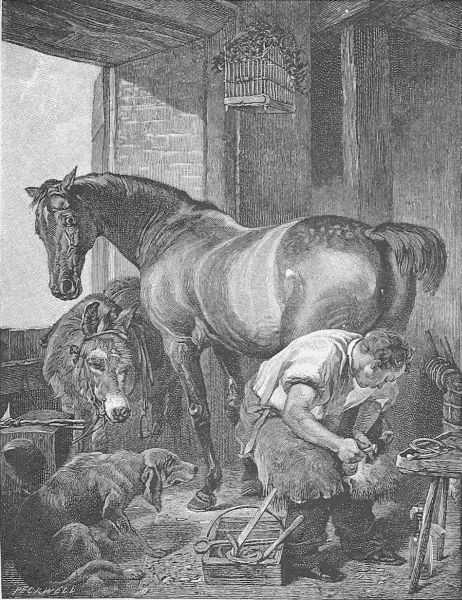 THE VILLAGE BLACKSMITH.