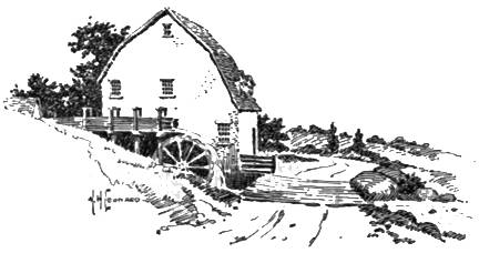 Barn and waterwheel