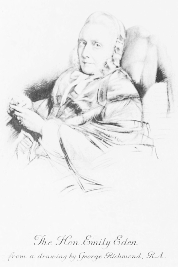 The Hon. Emily Eden from a drawing by George Richmond, R.A. Emery Walker Ph. sc.