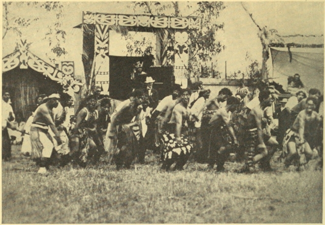 A MAORI HAKA IN NEW ZEALAND