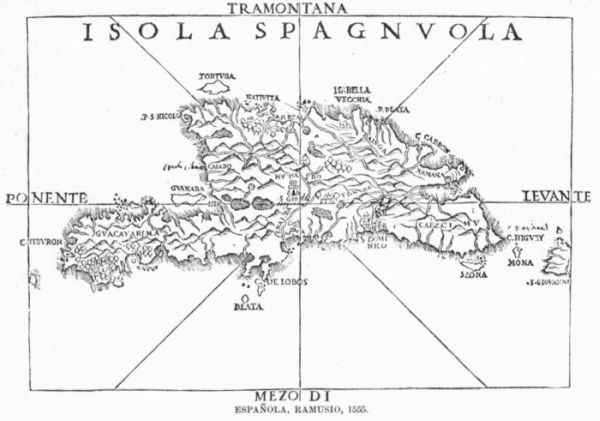 ESPAÑOLA, RAMUSIO, 1555.