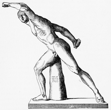 Fig. 242.—Borghese Gladiator of Agasias. (In the Louvre.)