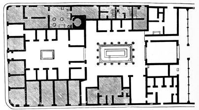 Fig. 291.—Plan of the House of Pansa in Pompeii.