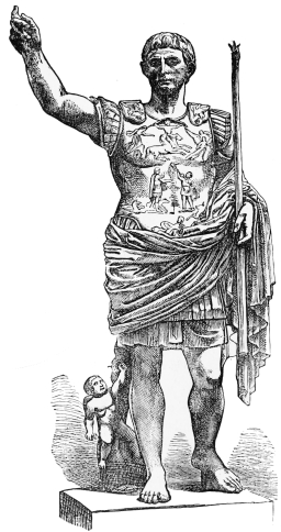 Fig. 300.—Statue of Augustus. (In the Vatican.)