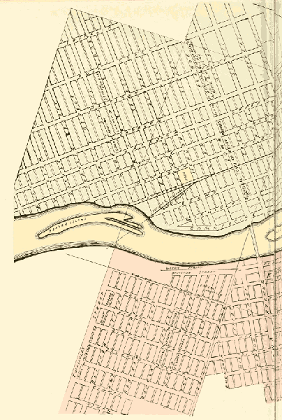 REPRODUCTION of THE FIRST MAP OF CEDAR RAPIDS (Part 1)