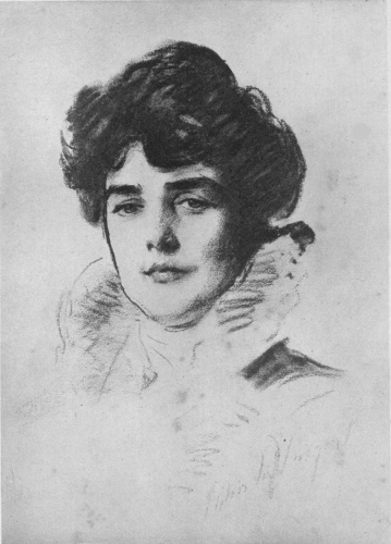 Lady Randolph Churchill.  From a drawing by John S. Sargent, R.A.