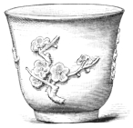 Fig. 101.—White Chinese Porcelain, with Blossom in Relief. (J. C. Runkle Coll.)