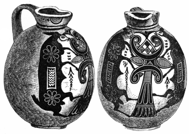 Fig. 150.—Assyro-Phœnician Vase, from Larnaca. (Cesnola Coll., N. Y. Metrop. Museum.)