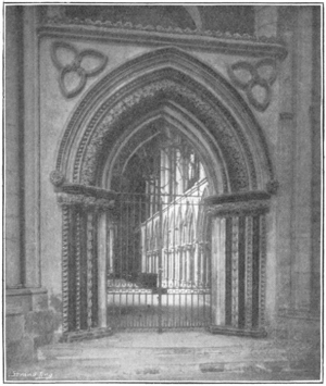 AISLE DOORWAY, NORTH OF ST. HUGH'S CHOIR.