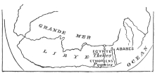 AFRICA IN MAP OF HEKATÆUS. 500 B.C.