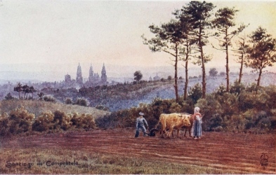 SANTIAGO DE COMPOSTELA  From the Lugo Road.