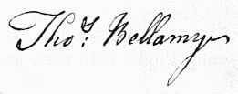 signature of Thos. Bellamy