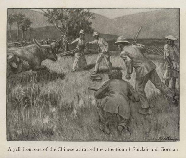 A yell from one of the Chinese attracted the attention of Sinclair and Gorman.