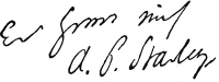 AUTOGRAPH OF DEAN STANLEY.