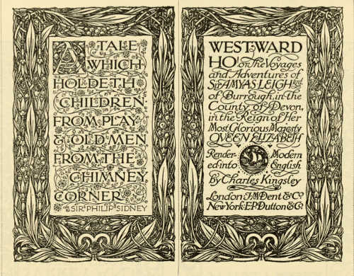 TITLE-PAGE OPENING OF THE FICTION SECTION OF “EVERYMAN'S LIBRARY” DESIGNED BY REGINALD L. KNOWLES FOR MESSRS. J. M. DENT AND SONS LTD.