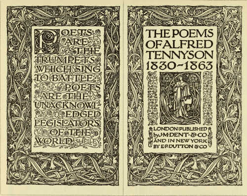 TITLE-PAGE OPENING OF THE POETRY SECTION OF “EVERYMAN'S LIBRARY” DESIGNED BY REGINALD L. KNOWLES FOR MESSRS. J. M. DENT AND SONS LTD.